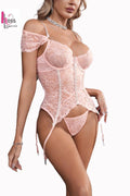 sexy lingerie pink color, lace