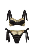 Luxury Black Satin 2pc Set