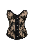 Corset 2-Tone color nude-mesh with pattern
