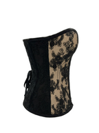 Corset 2-Tone color nude-mesh with pattern