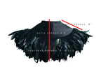 Black feathered cape