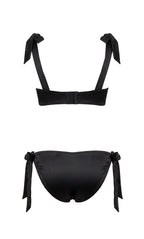 Luxury Black Satin 2pc Set