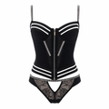 Black Bustier with rhinestones