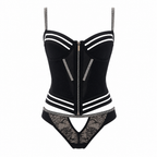 Black Bustier with rhinestones