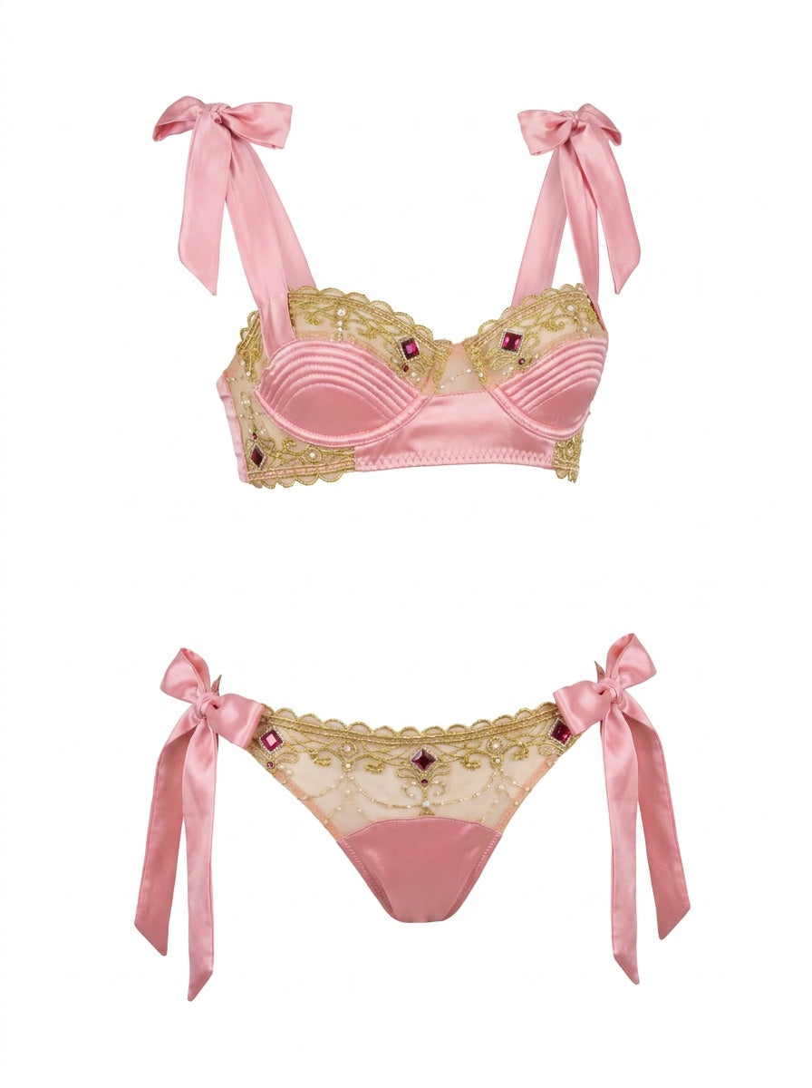 Luxury Pink Satin 2pc Set (Copy)